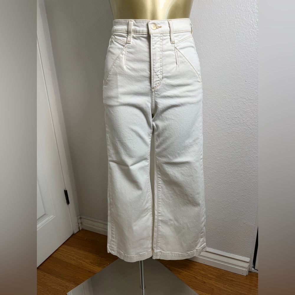 Joe's Jeans Cream Flare Wide-Leg Jeans 23